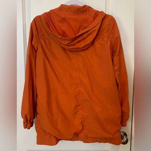 Eileen Fisher Anorak Hooded Jacket Coat Sz XXS Tiger Orange Double Full Zip - Picture 5 of 10